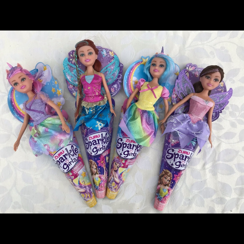 ⭐️NEW⭐️SPARKLE GIRLZ CONE DOLL- Set of 4